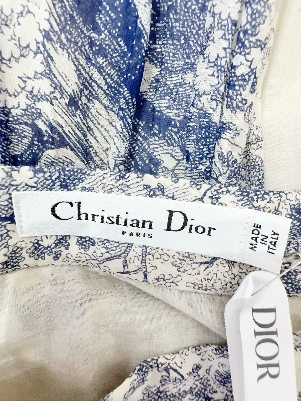 🚩steal Dior Blue and White Toile Print Skirt - Picture 3 of 4